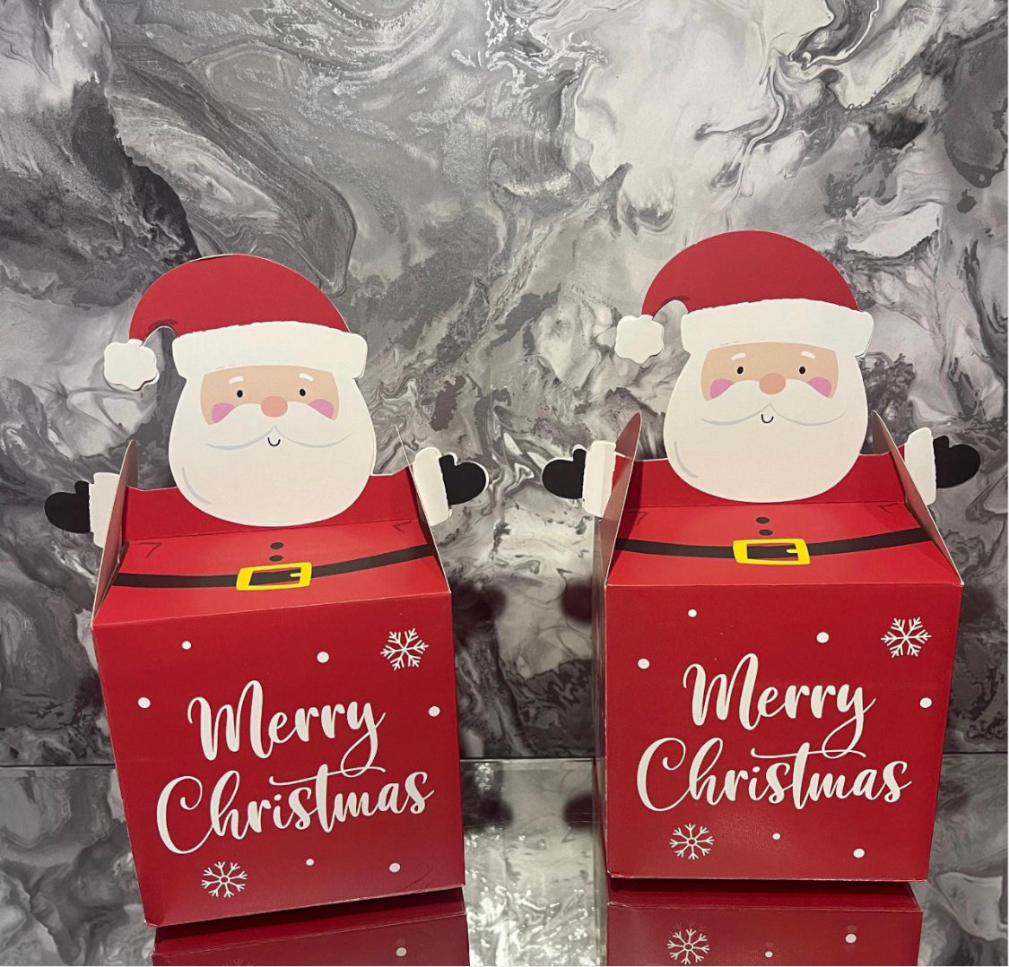 Personalised Santa Sweet Treat Boxes – Christmas Party Favours for Kids, Xmas Eve Boxes, Classroom Gifts or Stocking Fillers