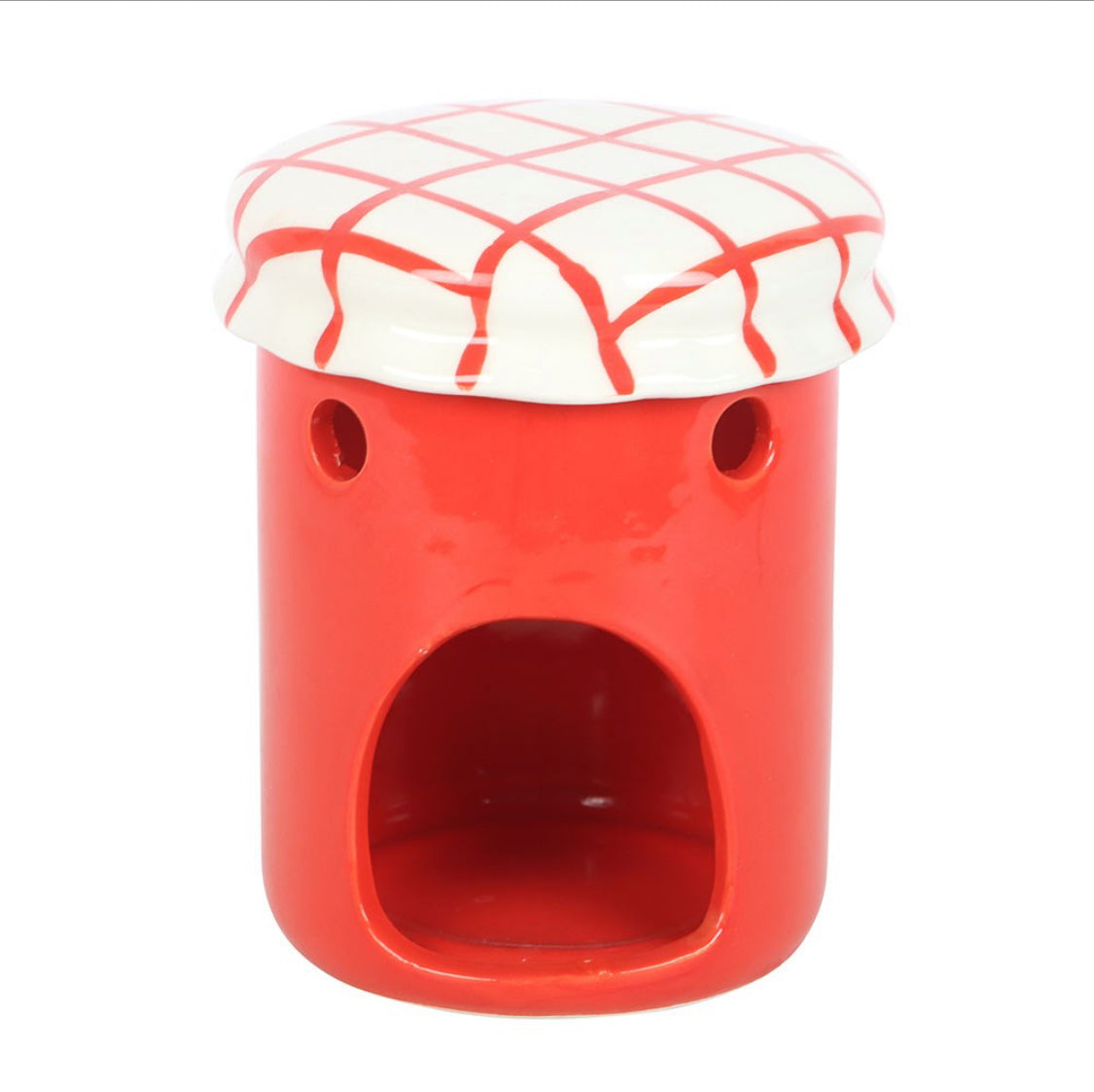 Strawberry Jam Jar Oil Burner Wax Melt Warmer Ornament Summer Decor Garden Gifts