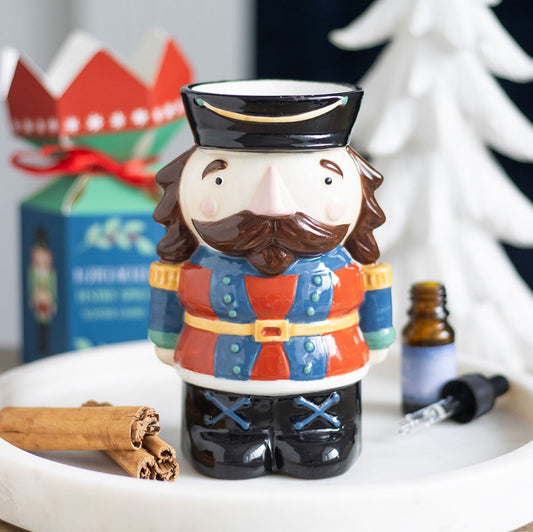 Christmas Nutcracker Soldier Oil Burner Wax Melt Warmer Festive Home Decor Traditional Gifts