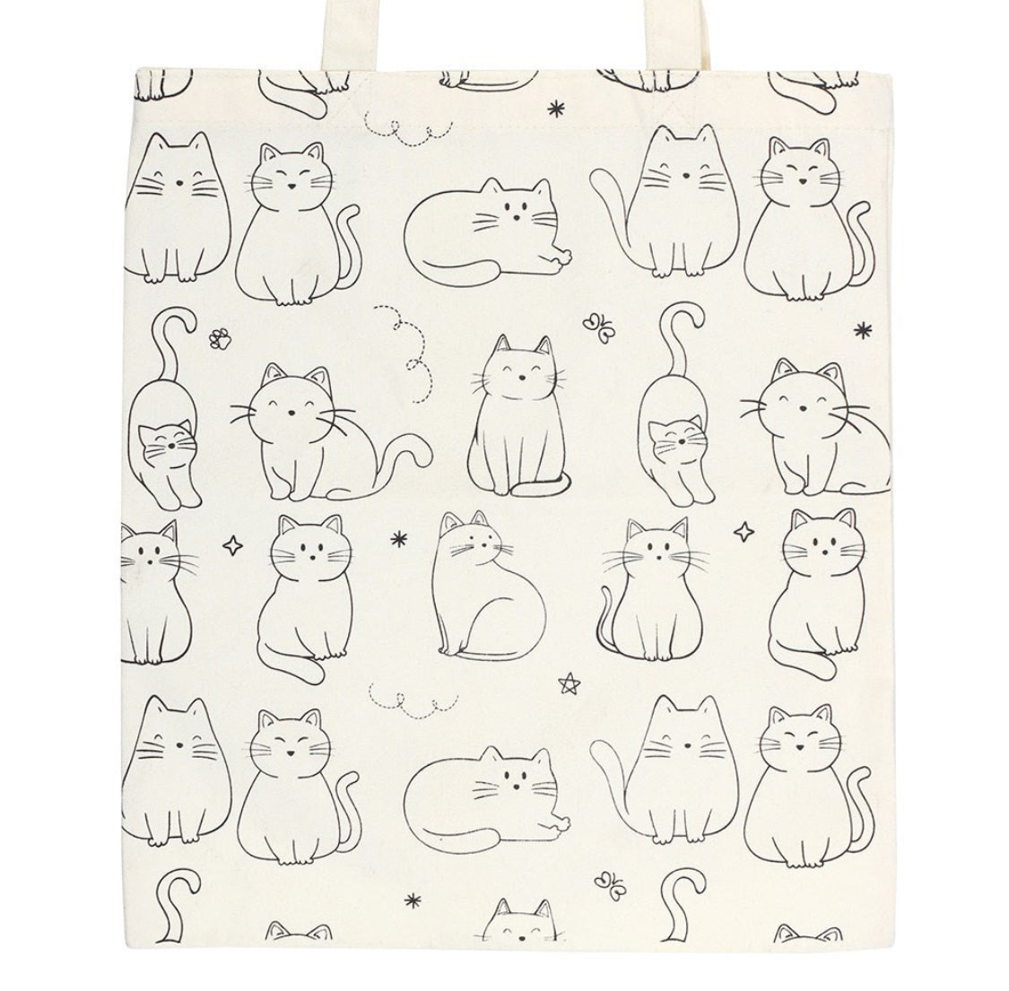 Cat Print Reusable Tote Bag – Eco-Friendly Shopping Bag for Cat Lovers