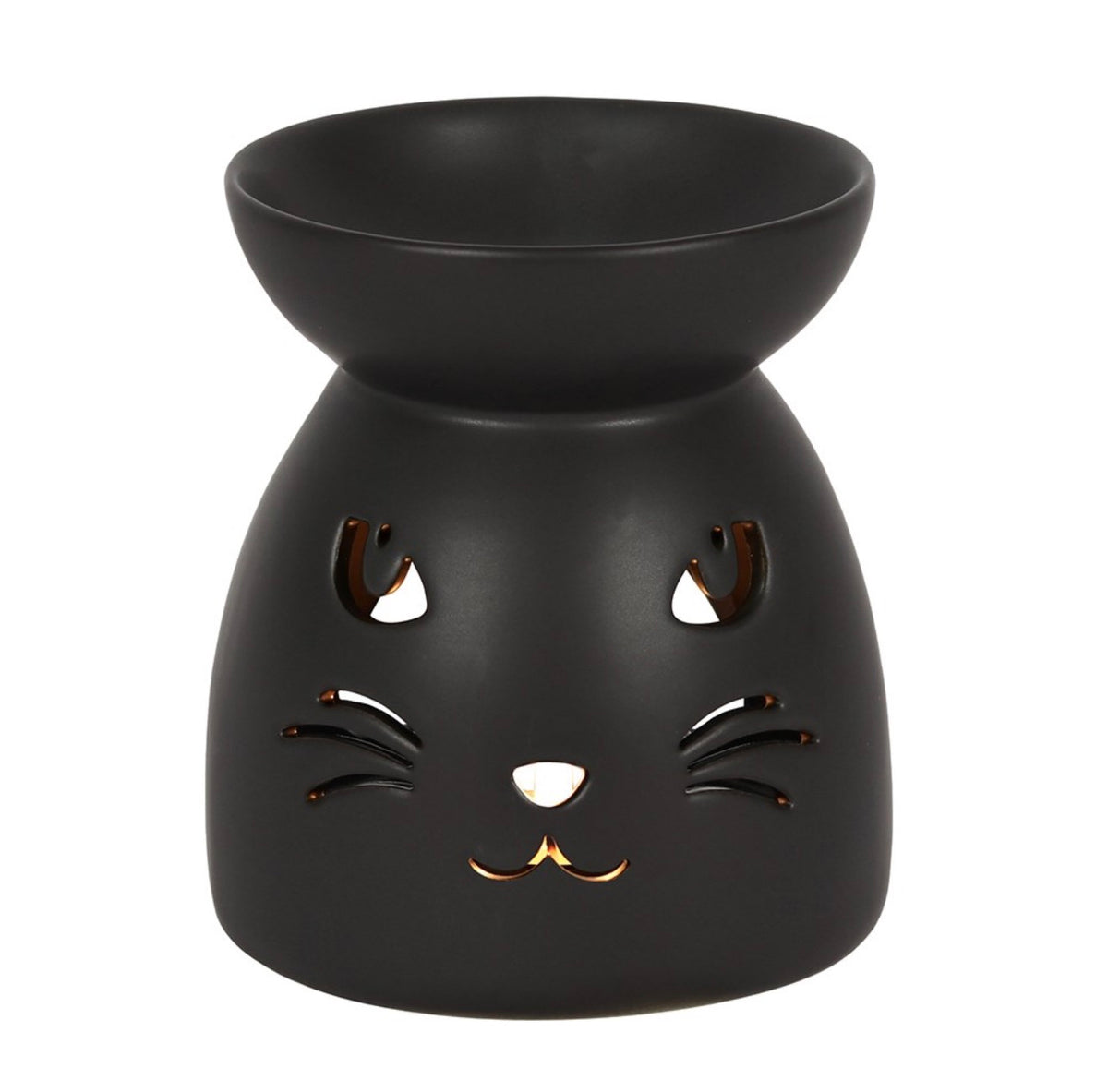 Black Cat Cut-Out Oil Burner – Ceramic Wax Melt Burner