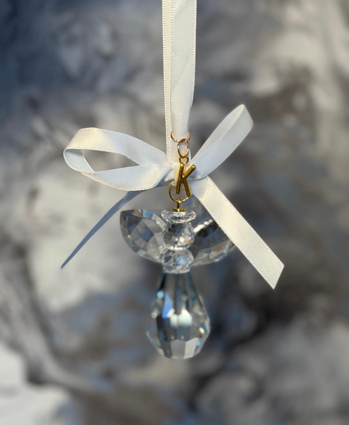 Personalised Glass Angel Christmas Decoration