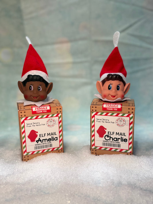 Personalised Elf Mail Box with Personalised Elf – Christmas Elf Arrival Box