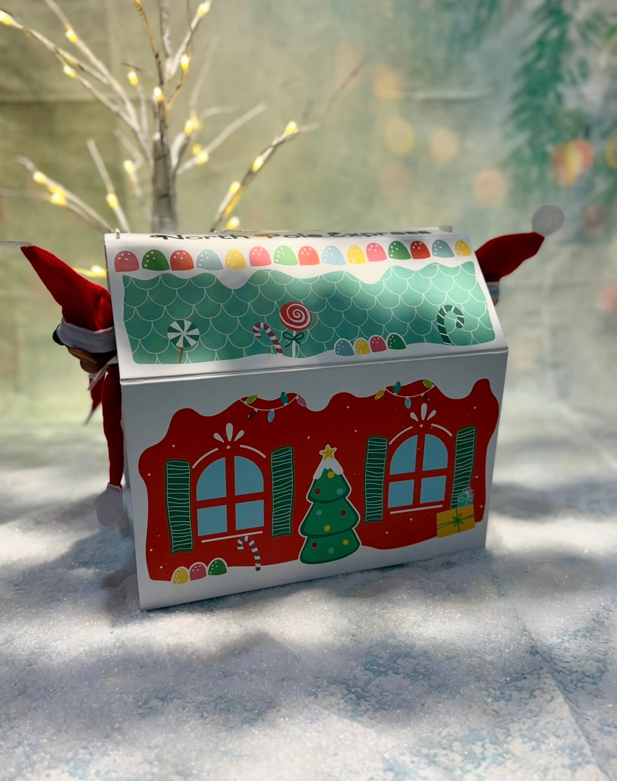 Large Personalised Christmas Elf Gift Box with 1 or 2 Elves