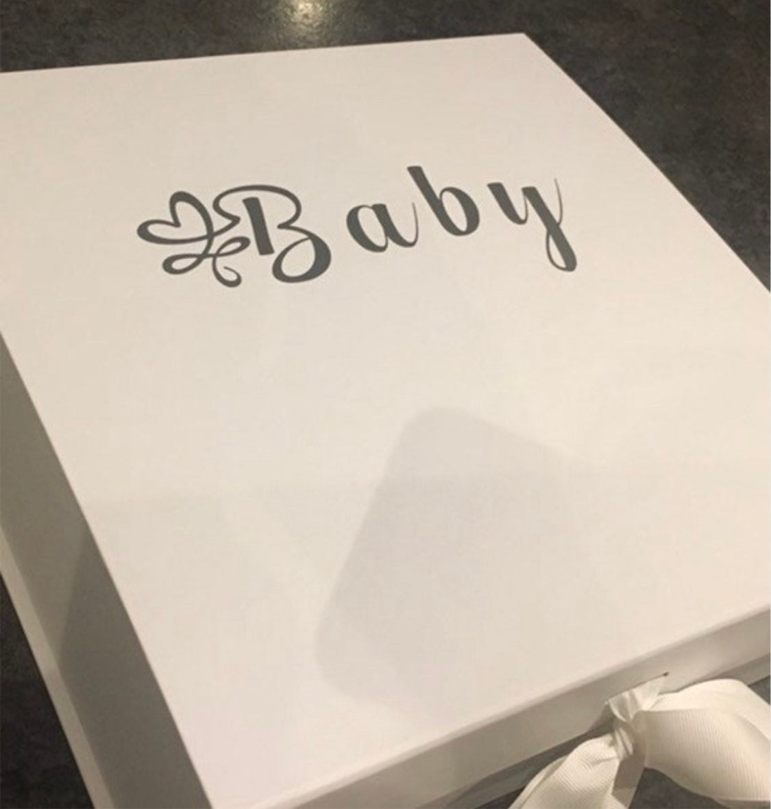 Personalised Unisex Baby Memory Box Gift Set Including Milestone Bodysuits - Special Baby shower or Maternity Gift