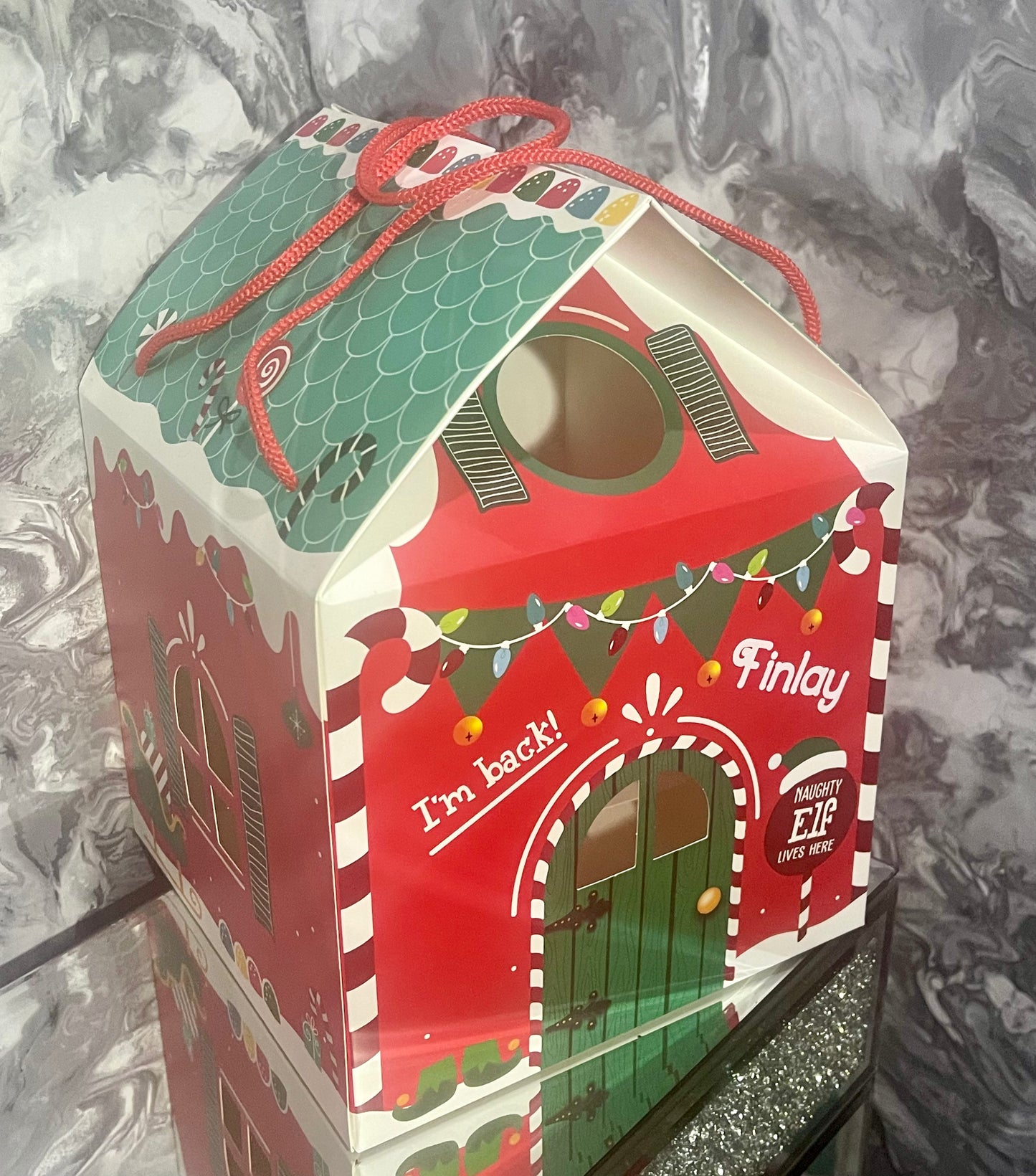 Personalised Elf Arrival Return House Gift Box , Special Delivery Balloon , Christmas Countdown , Elf Props , Novelty Xmas , Making Memories Gifts