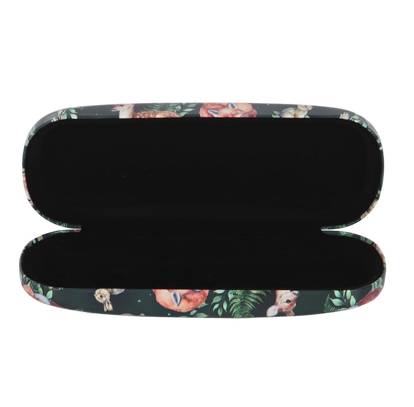 Woodland Animal Glasses Case – Fox & Deer Forest Print Hard Shell Spectacle Case with Cleaning Cloth