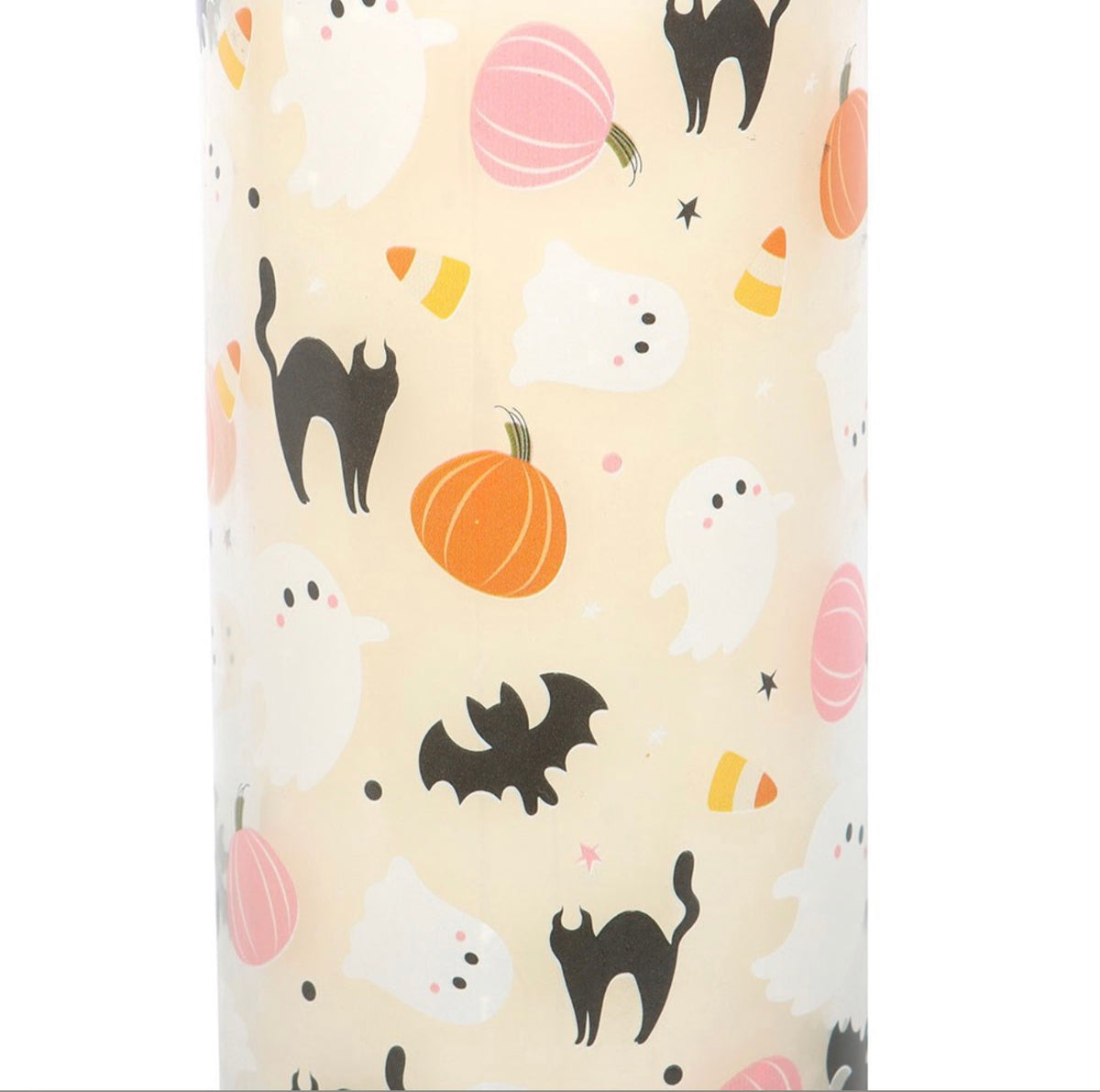Sweet & Spooky Candy Corn Scented Tube Candle – Cute Halloween Ghost & Pumpkin Décor