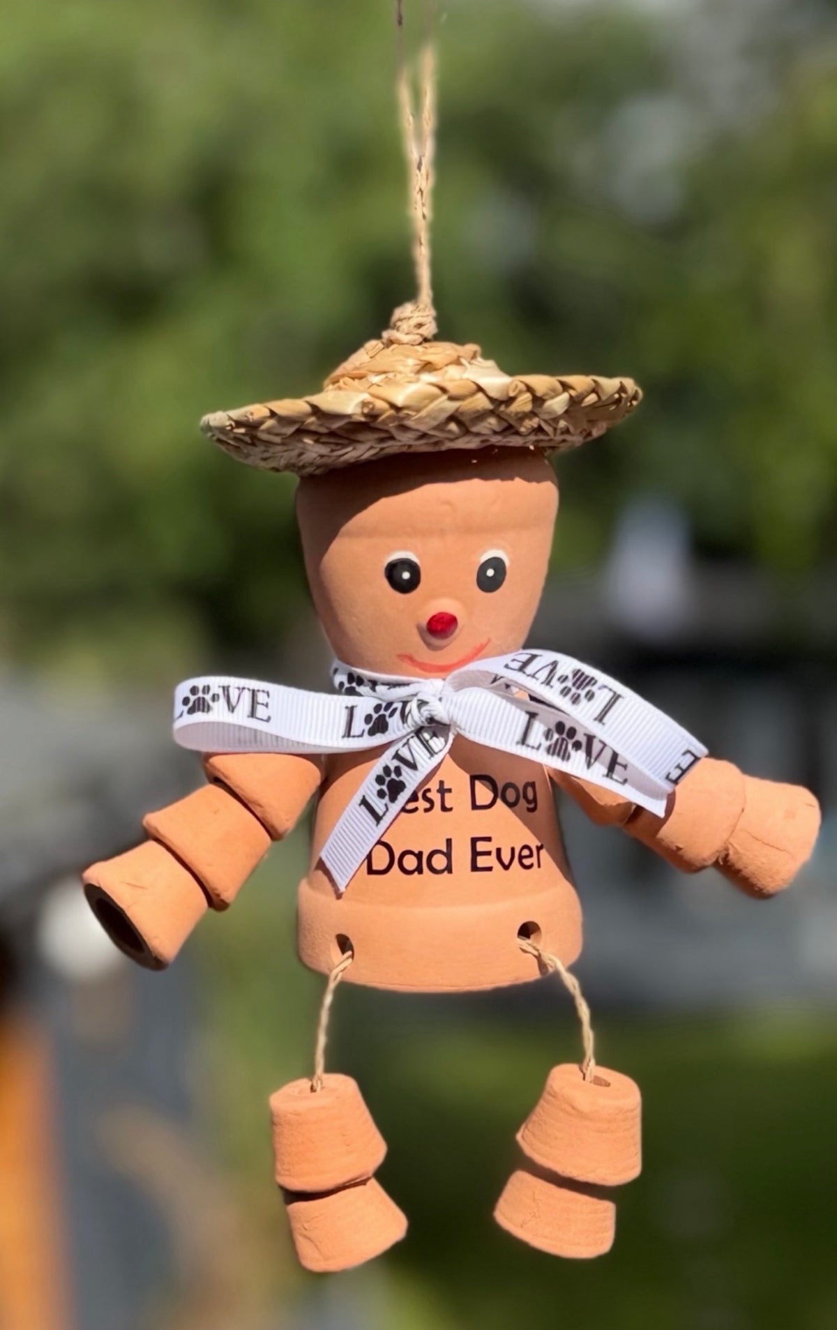 Personalised Best Dog Dad Ever Terracotta Pot Man