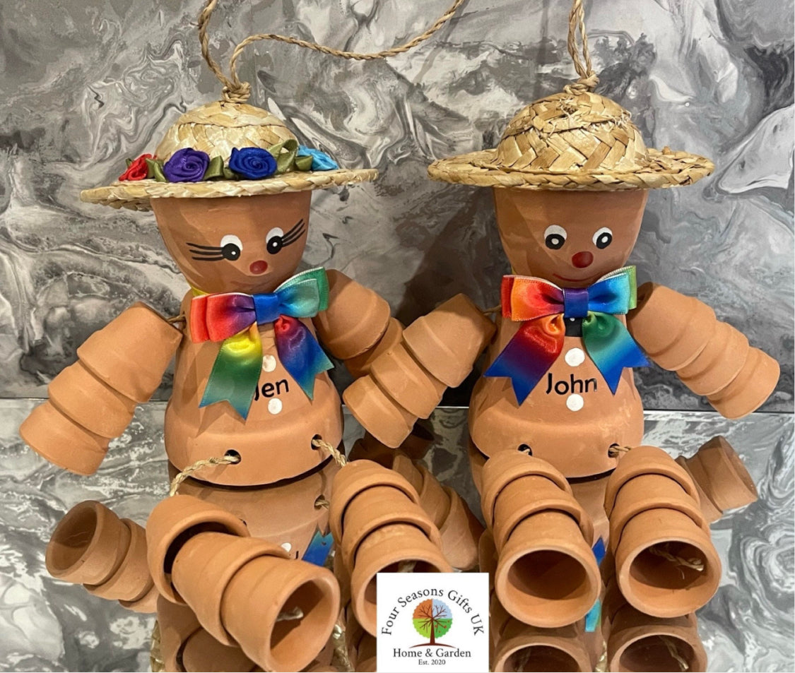 pride plant pot Rainbow Pride LGBTQ+ Inspired , Personalised Terracotta Plant Pot Flowerpot Man or Lady Wedding Anniversary Gifts
