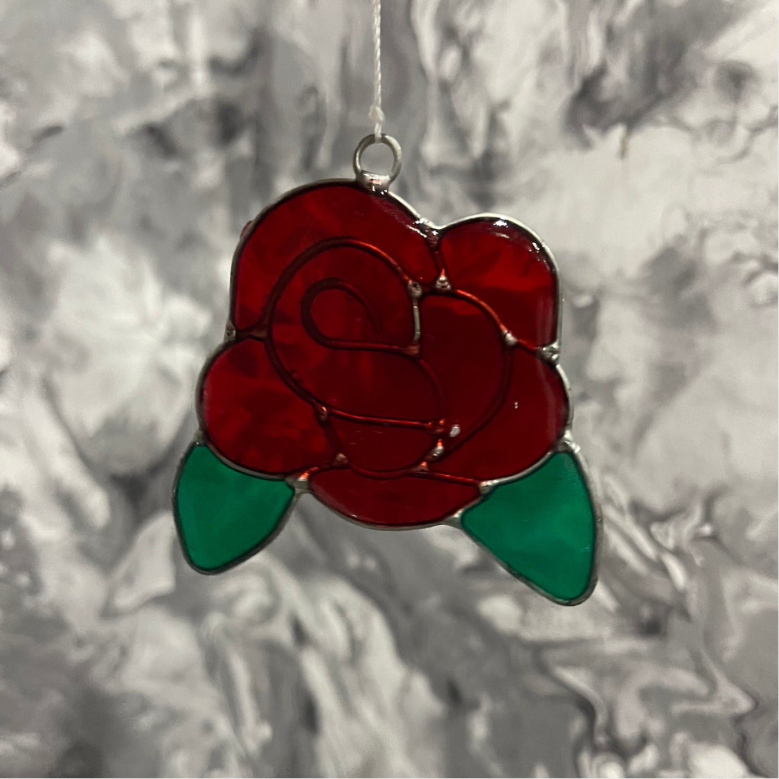 Red Rose Suncatcher Wind Spinner Light Catcher Window or Garden Hanging decoration