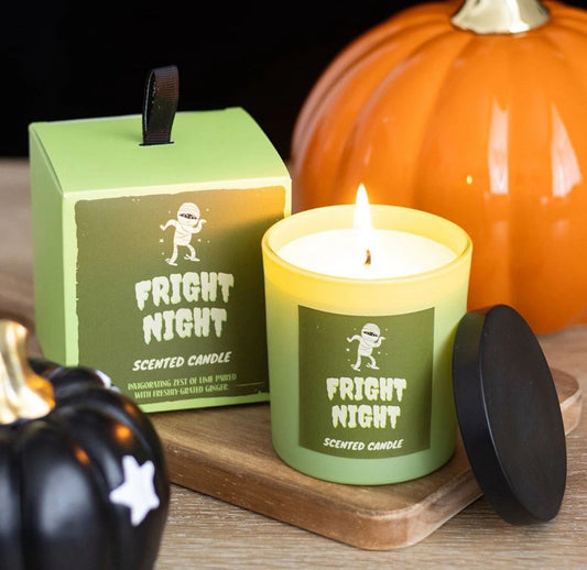 Fright Night Lime & Ginger Scented Candle Home Fragrance Halloween Ornament Decor Gifts