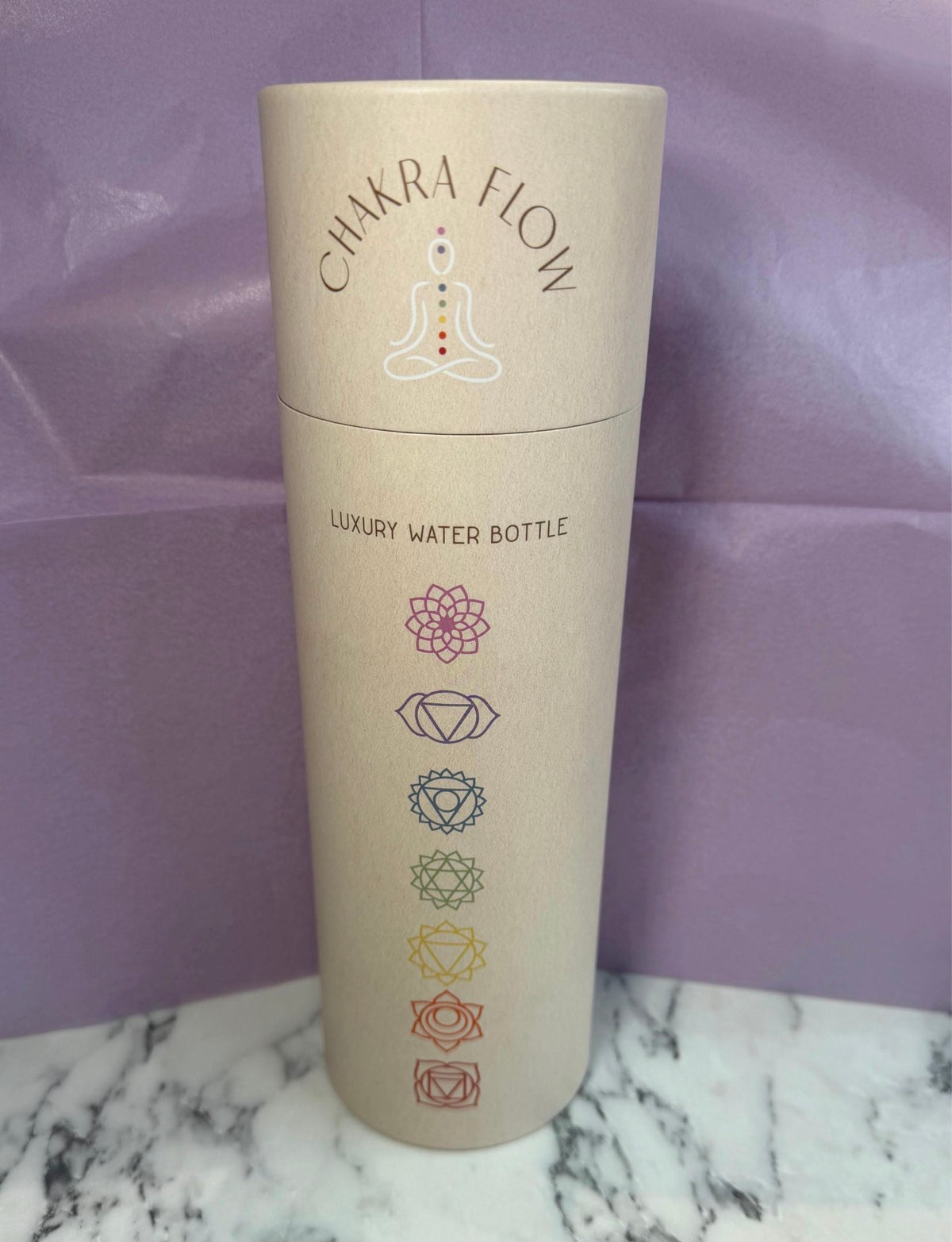 Luxury Personalised Chakra Gift Set – Glass Bottle, Notebook & Keyring