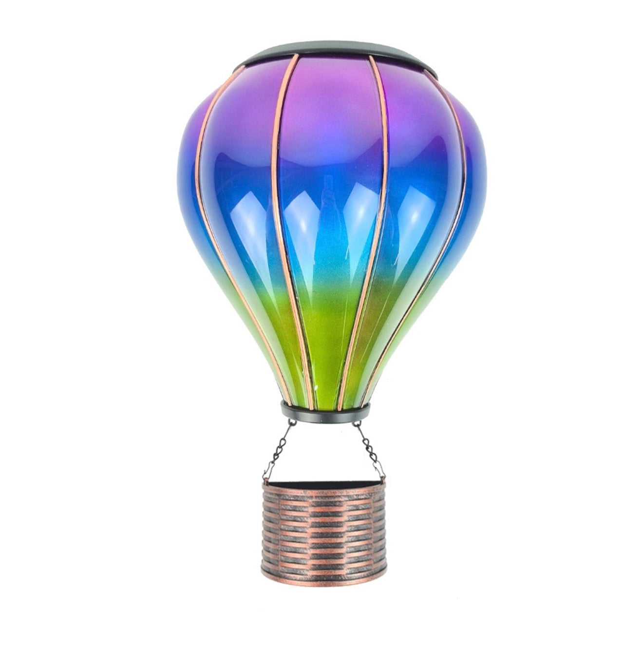 Solar Hot Air Balloon Wall Light – Colourful Garden Wall Art Outdoor Decor