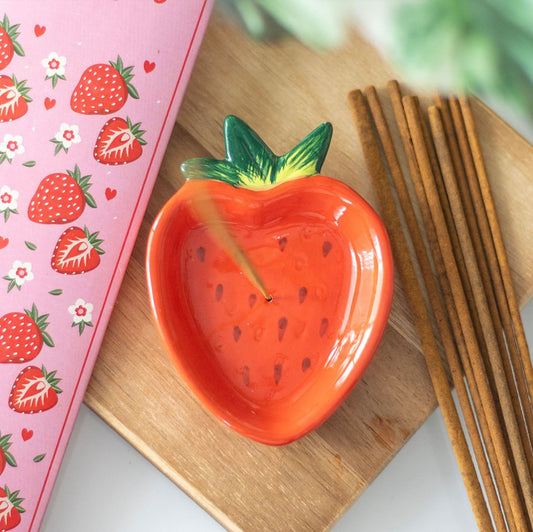 Strawberry Incense Stick Holder Home Fragrance Ornament Summer Fruit Decor Gifts