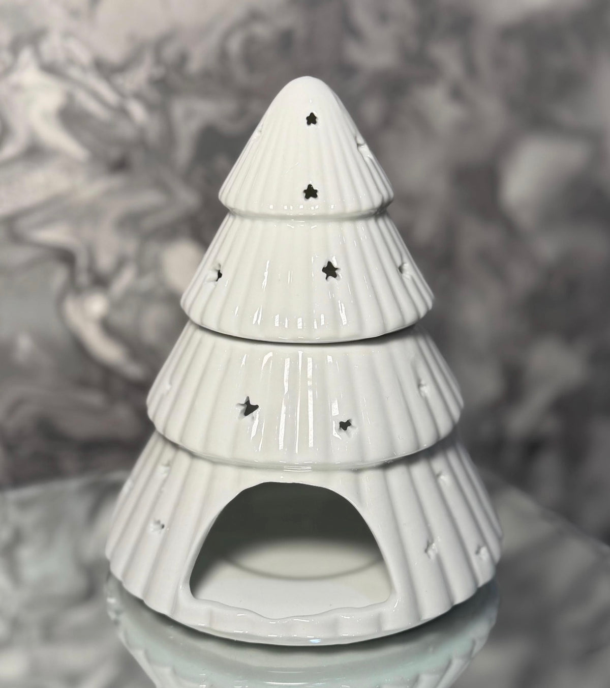 White Christmas Tree Oil Burner & Wax Melt Warmer