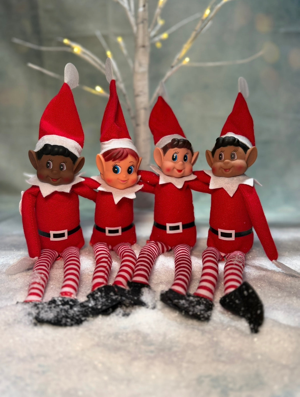 Personalised Christmas Elf Sleigh with 1 or 2 Elves