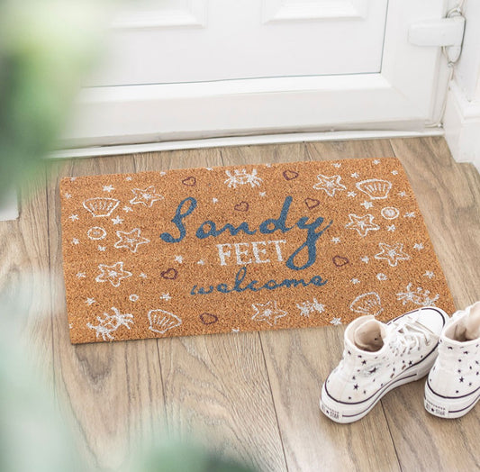 Coastal Beach Seaside Theme Coir Non Slip Welcome Doormat Home Decor Gifts