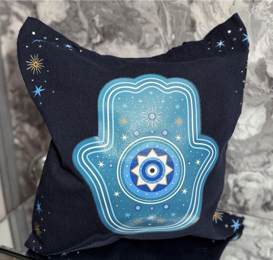 Evil Eye Hamsa Hand Canvas Tote Bag Spiritual Boho Shopper Eco Reusable Gift