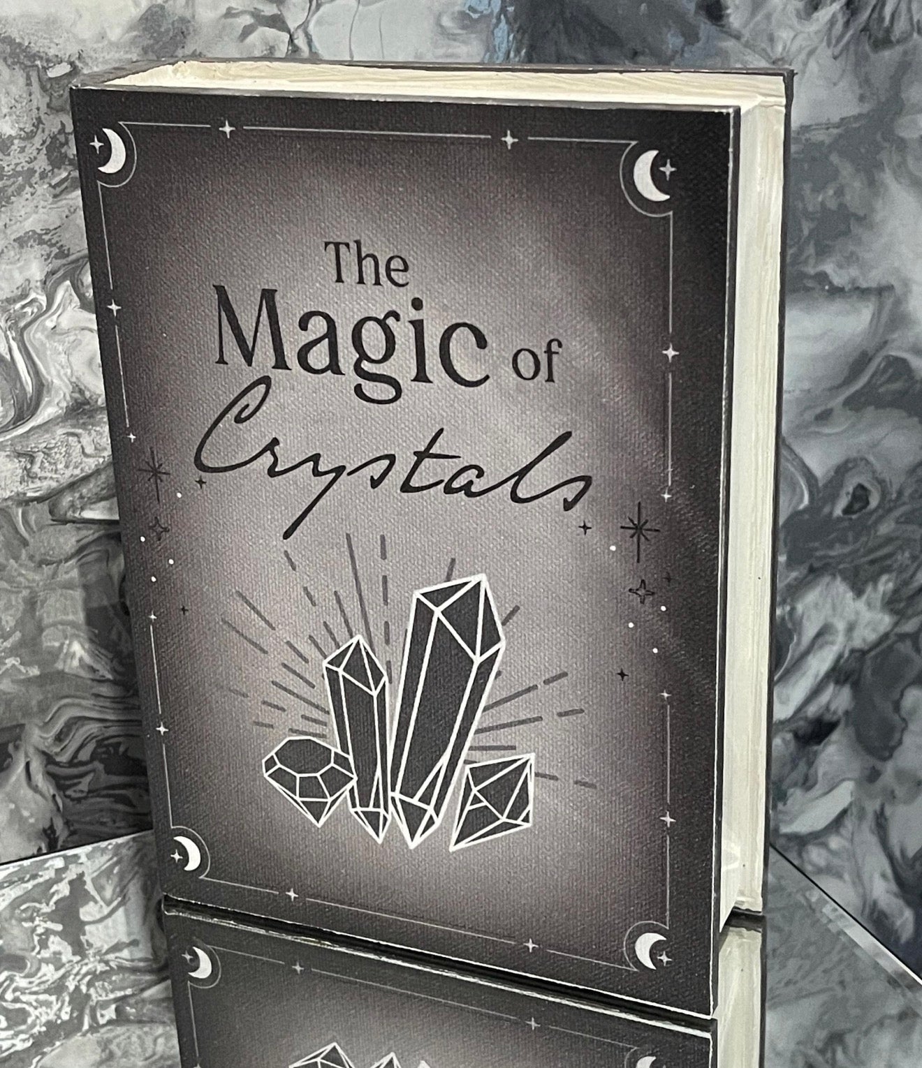 Wooden Book Storage Box – Decorative Book Shaped Keepsake Box for Bookshelf Styling – Hidden Storage Gift for Book Lovers - 4 designs