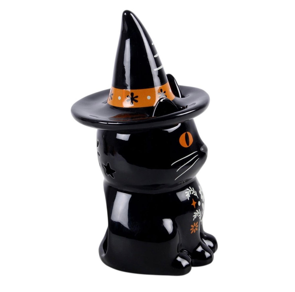 Black Cat Witch Hat Oil Burner – Halloween Wax Melt Burner