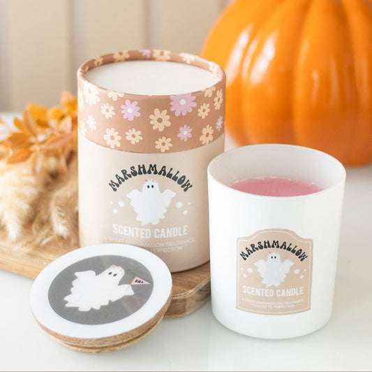 Ghost Toasted Marshmallow Scented Candle Home Fragrance Halloween Ornament Gifts