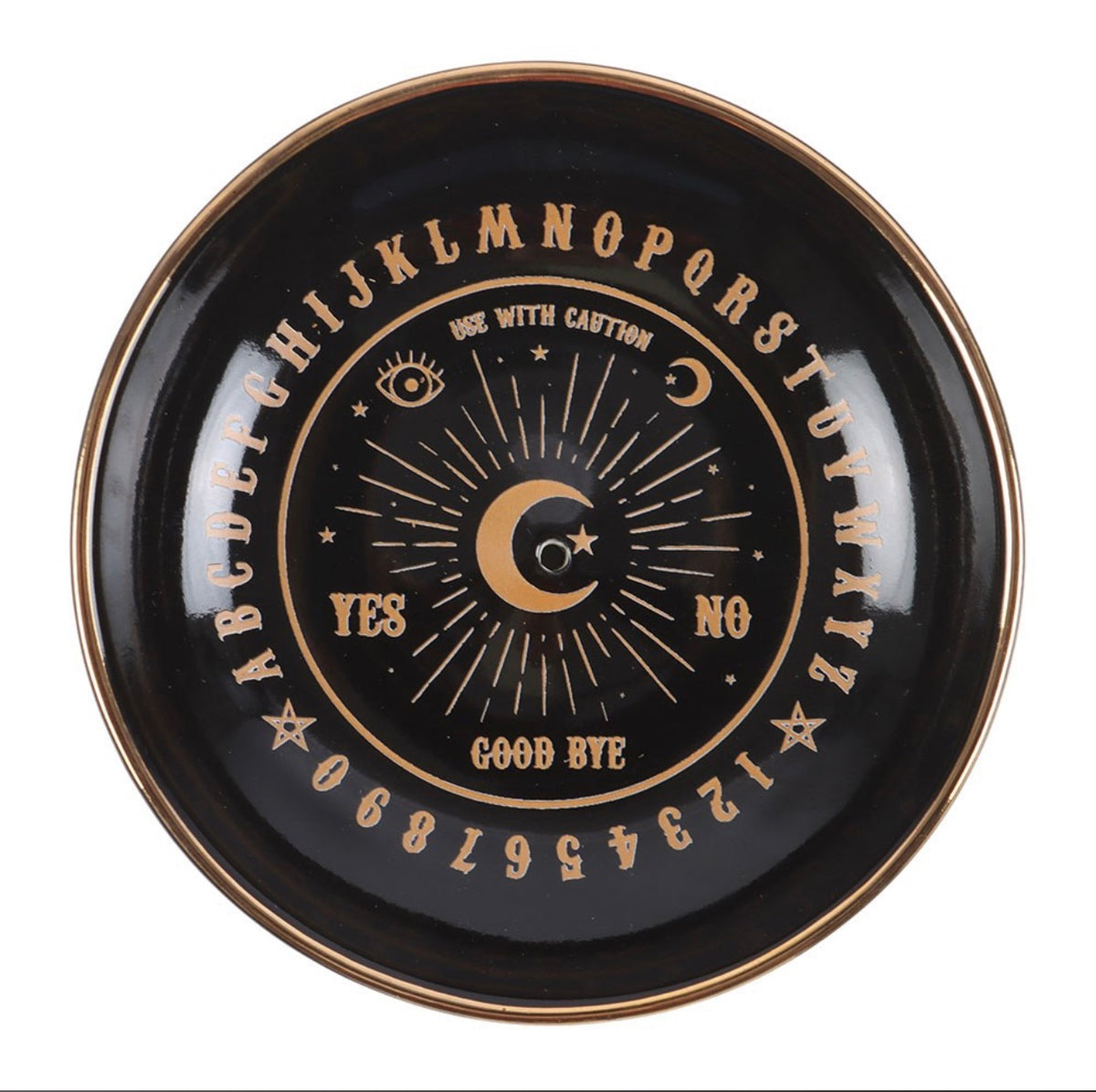 Black Talking Board Incense Stick Holder – Ouija Style Gothic & Spiritual Home Décor