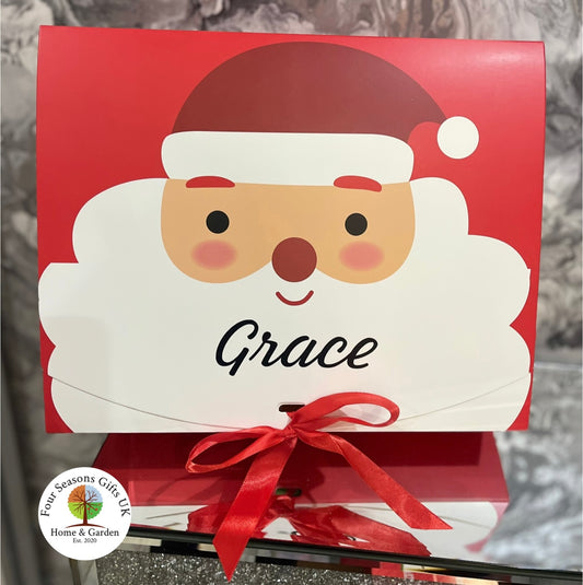 Christmas Eve Box - Personalised Red Santa Xmas Large Gift Box, Night Before Christmas Children’s Festive Gifts