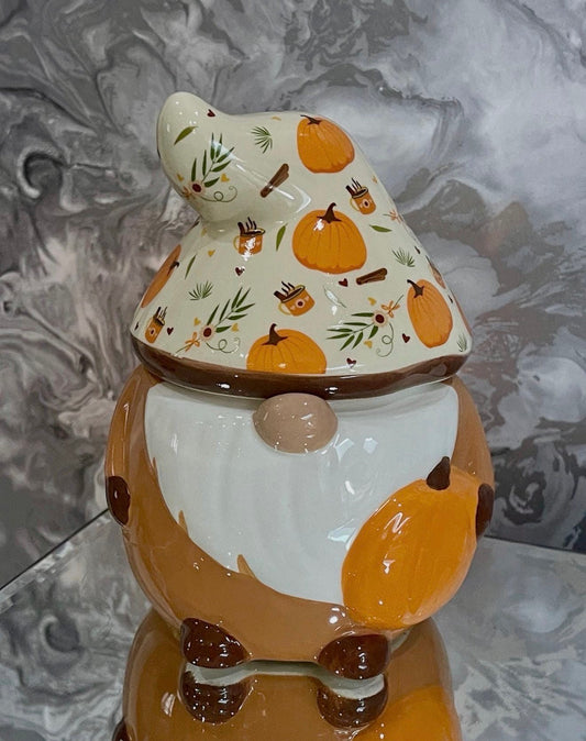Autumn Gonk Oil Burner – Pumpkin Ceramic Wax Melt Warmer – Cosy Fall Home Decor