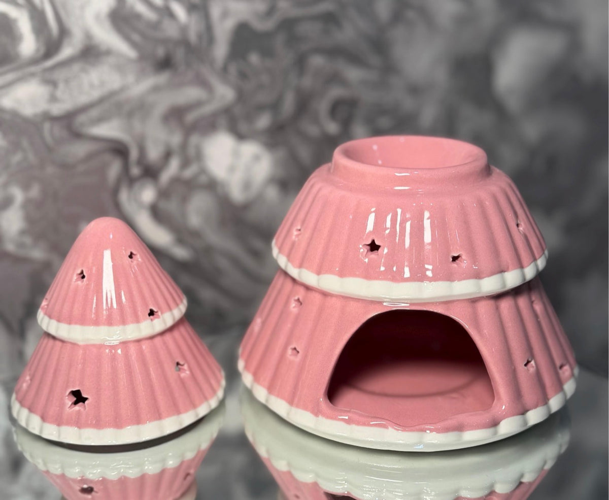 Pink Christmas Tree Oil Burner & Wax Melt Warmer
