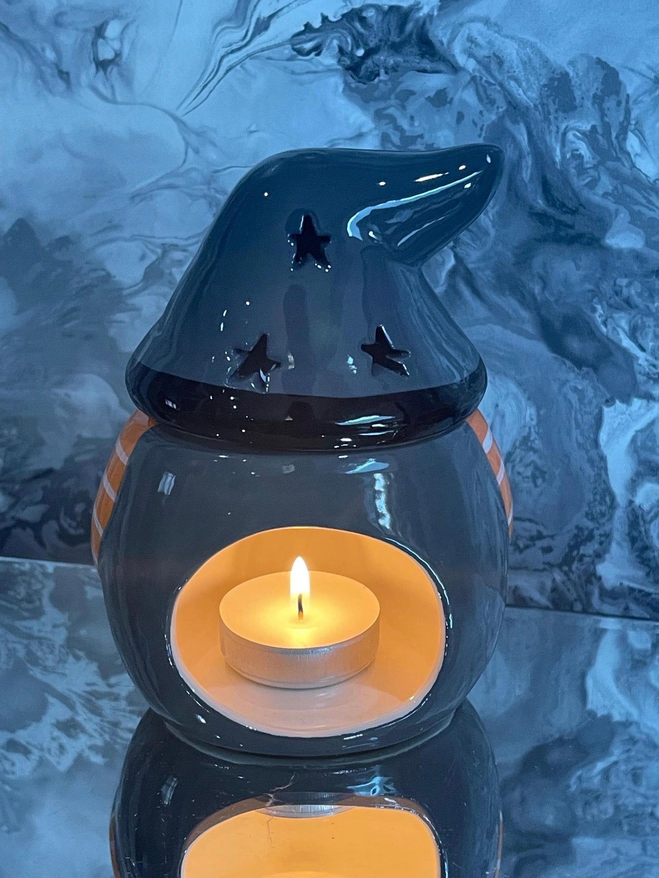 Halloween Gonk Oil Burner – Ceramic Pumpkin Wax Melt Burner, Witchy Autumn Home Decor