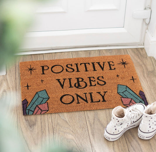 Spiritual Crystals Stars Natural Coir Non Slip Welcome Doormat Home Decor Gifts
