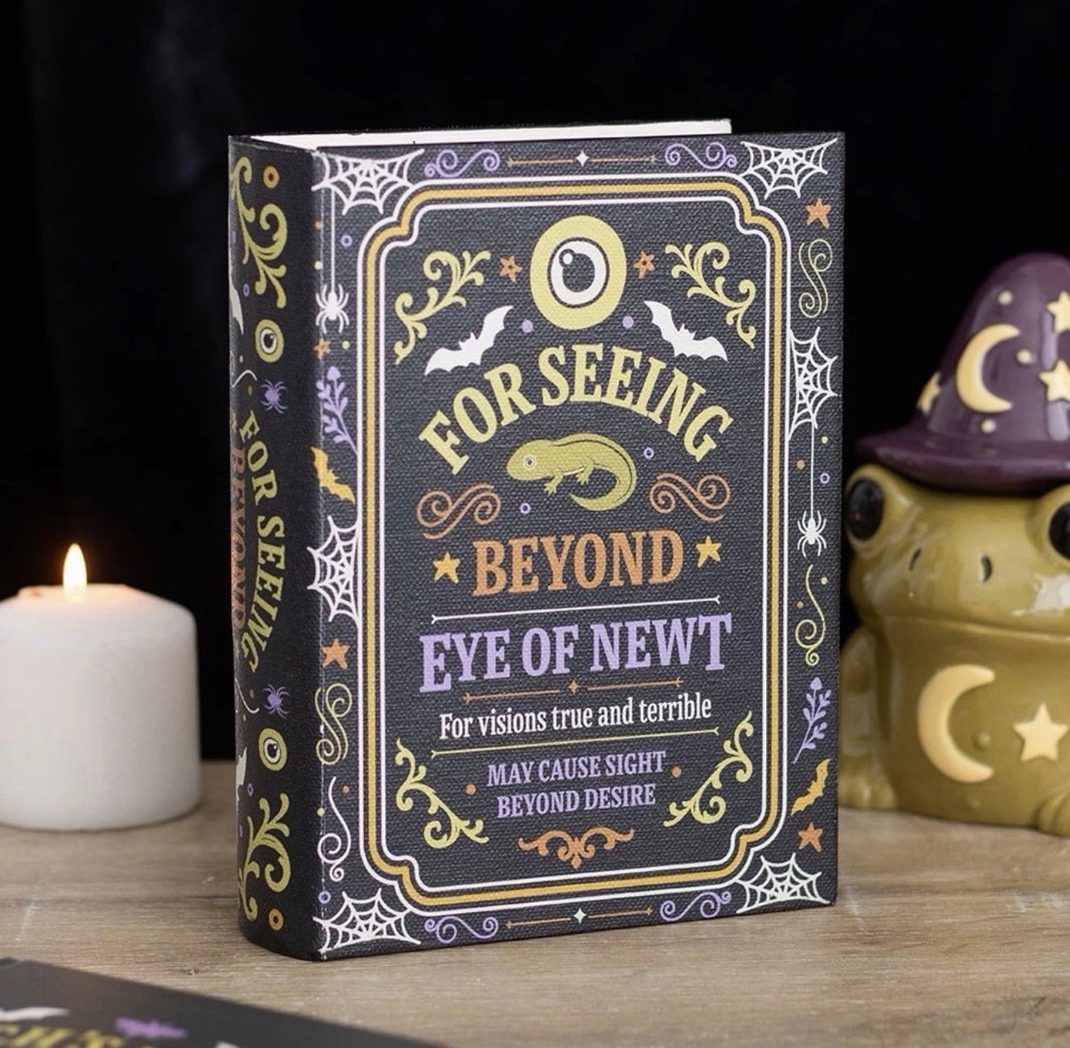 Halloween Eye of Newt Spell Book Storage Box