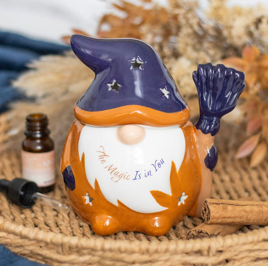 Autumn Wizard Gonk Oil Burner Wax Melt Warmer Halloween Home Decor Magical Gifts