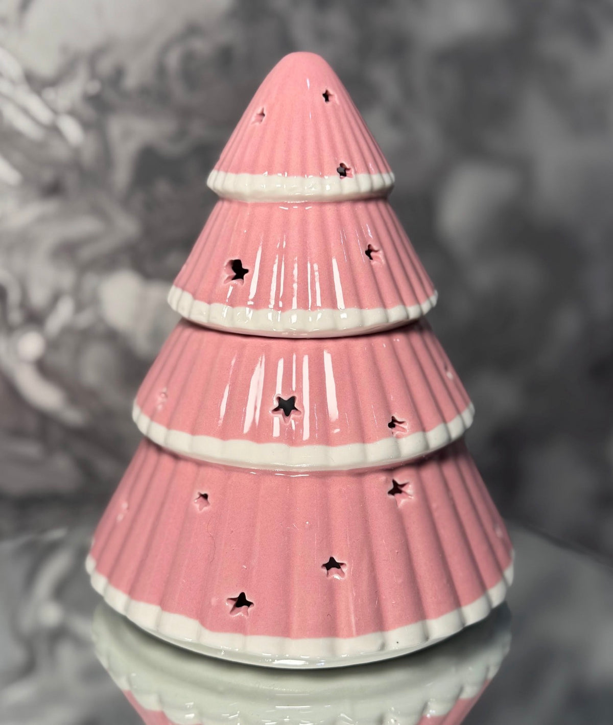 Pink Christmas Tree Oil Burner & Wax Melt Warmer