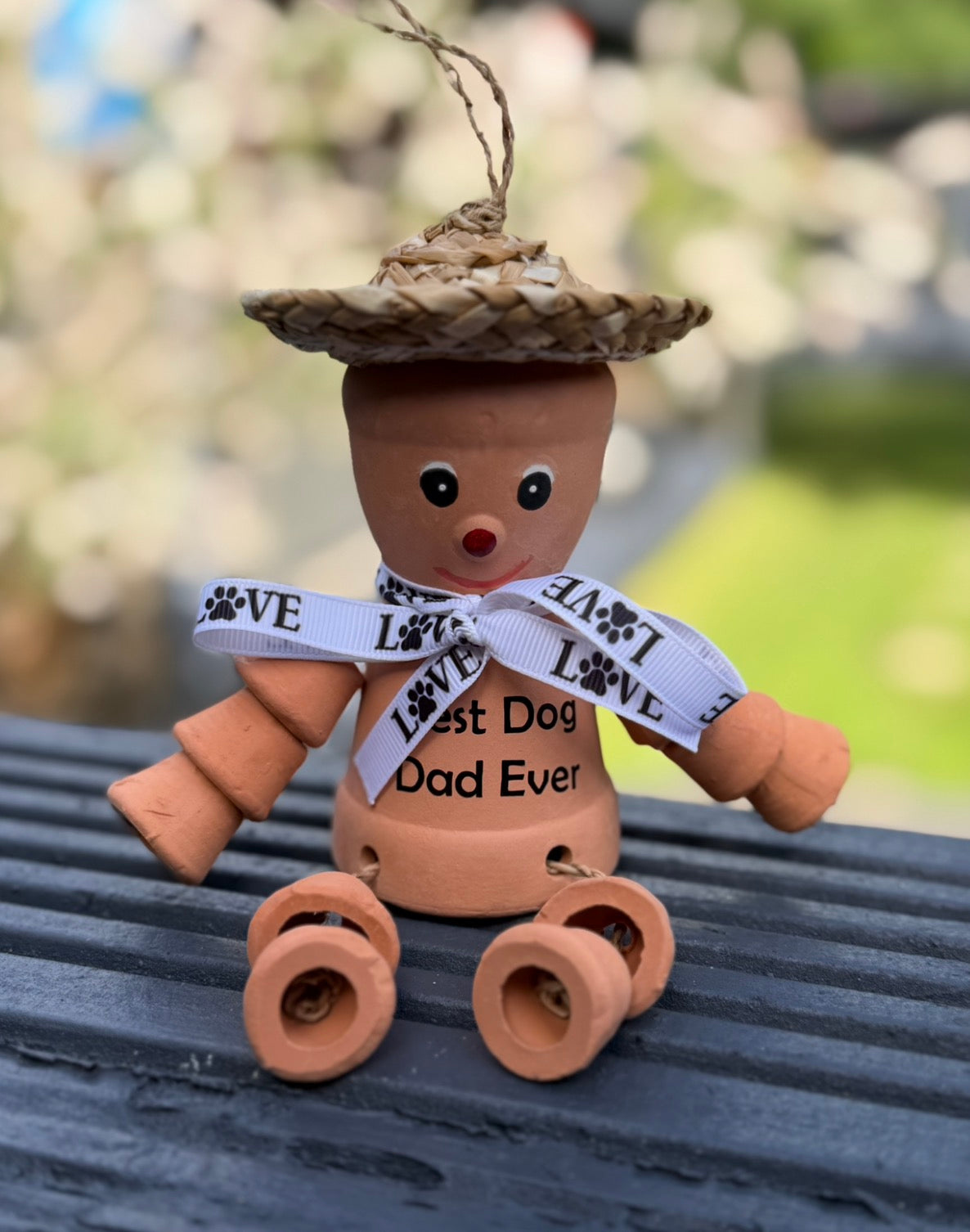 Personalised Best Dog Dad Ever Terracotta Pot Man