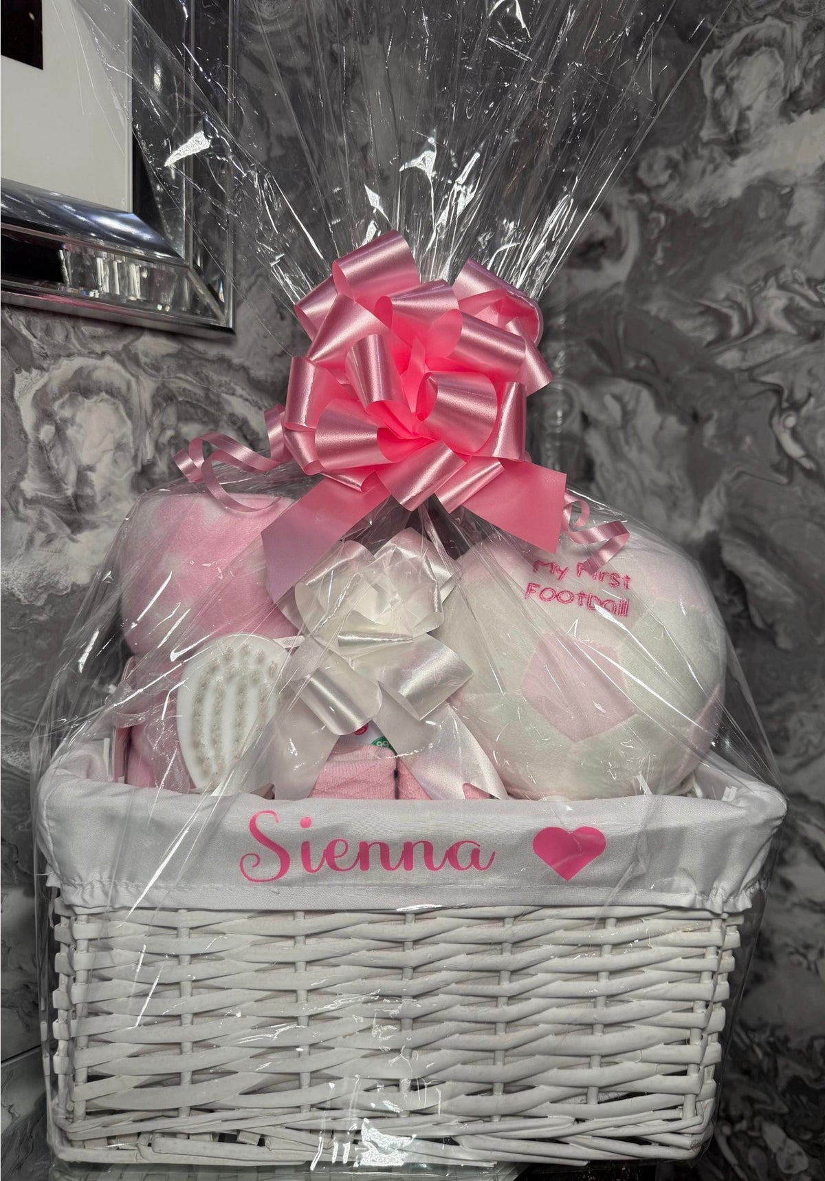 Personalised My First Football Baby Hamper – Pink, Blue or Red