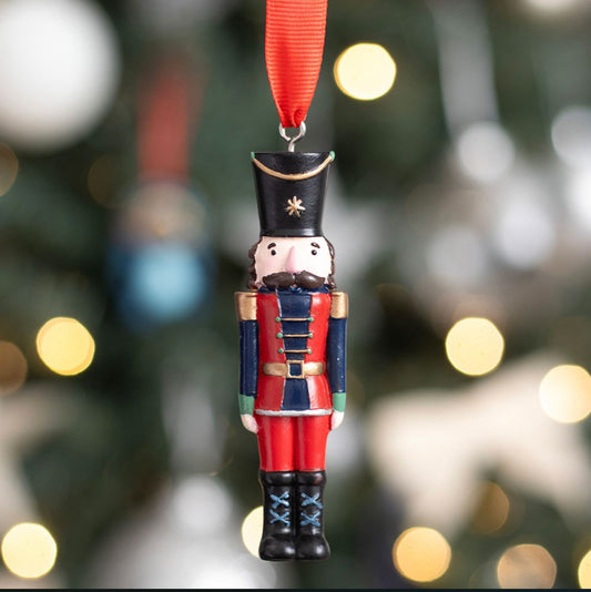 Festive Nutcracker Soldier Resin Hanging Christmas Tree Decoration