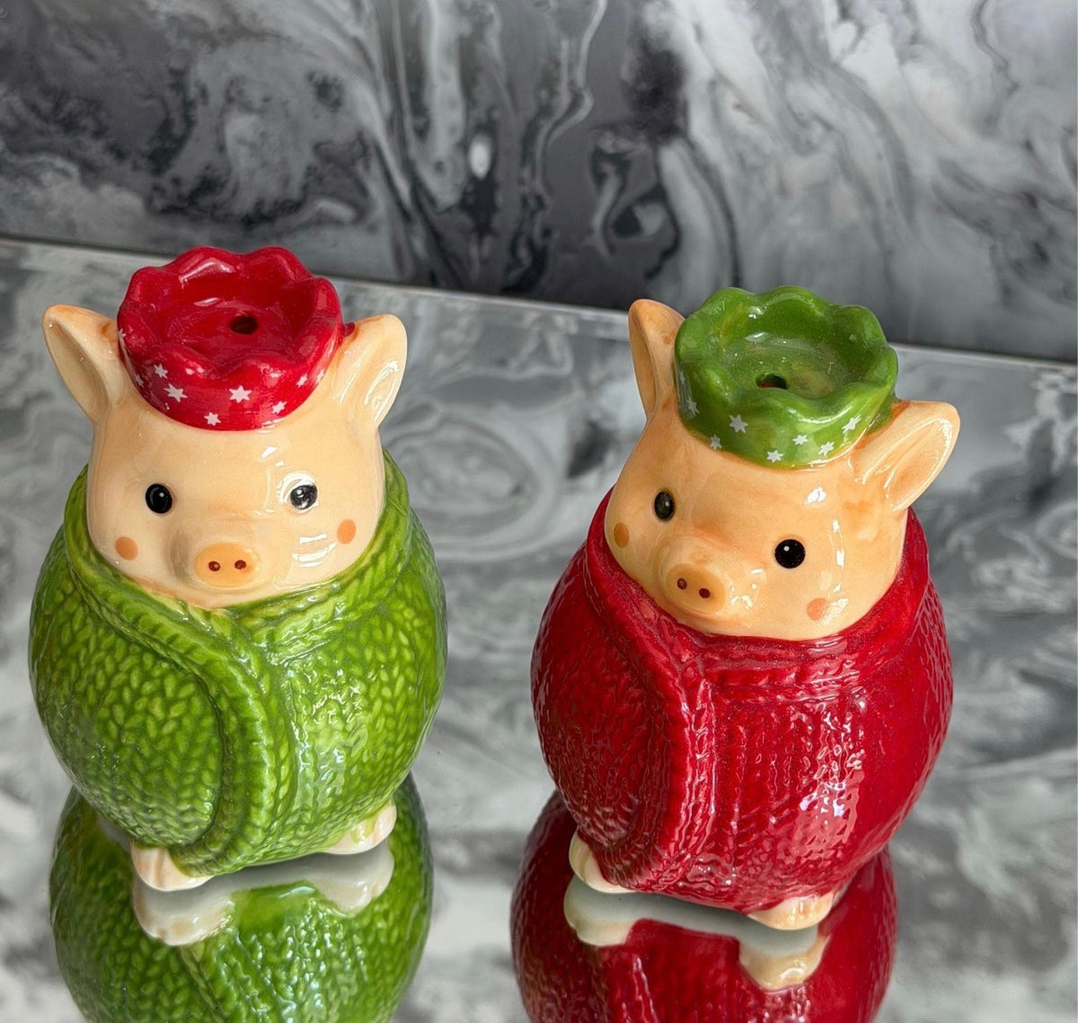 Christmas Pigs in Blankets Salt & Pepper Shaker Set