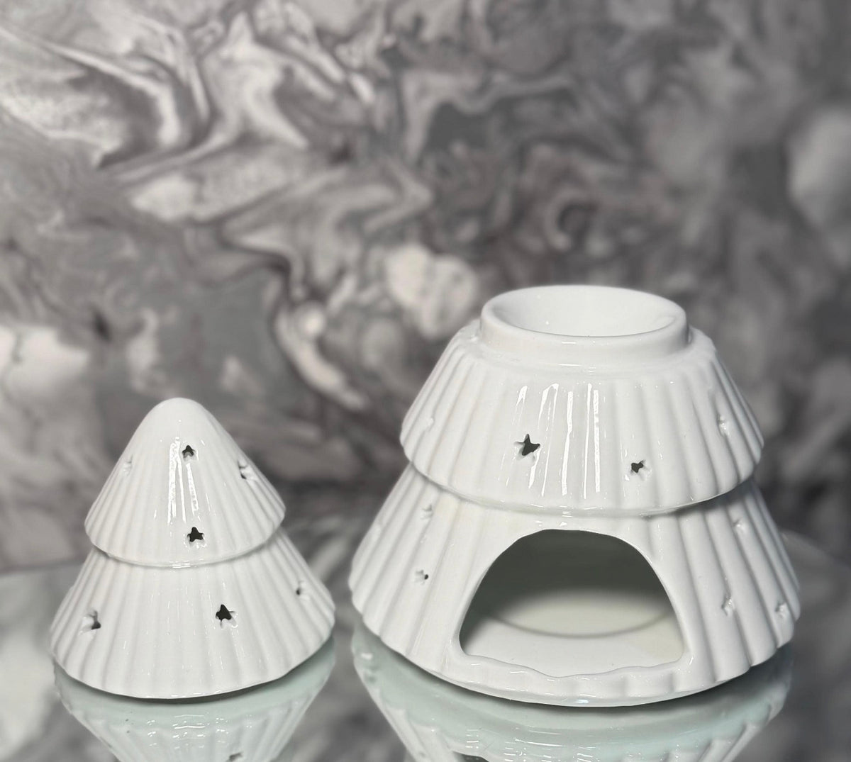 White Christmas Tree Oil Burner & Wax Melt Warmer