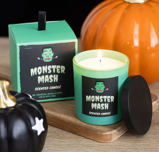 Frankenstein Monster Mash Apple Cider Scented Candle Halloween Ornament Gifts