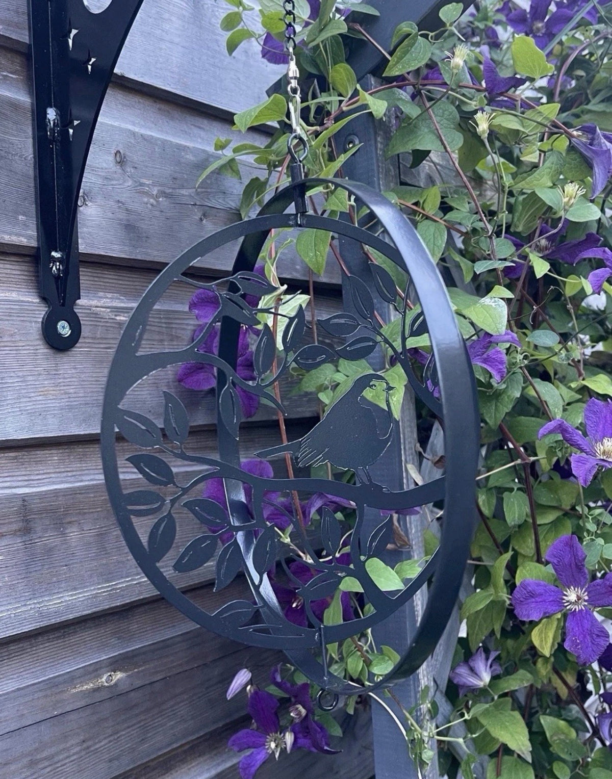 Robin Bird Metal Garden Wind Spinner