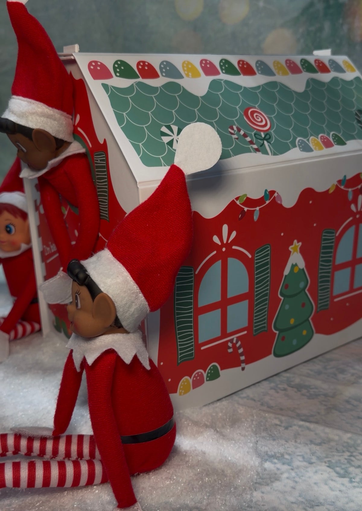 Large Personalised Christmas Elf Gift Box with 1 or 2 Elves