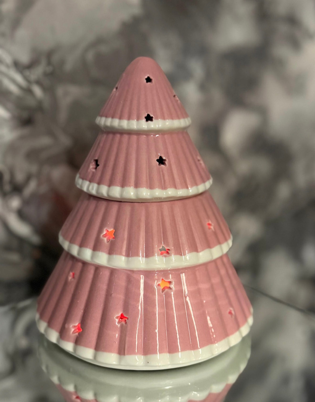 Pink Christmas Tree Oil Burner & Wax Melt Warmer