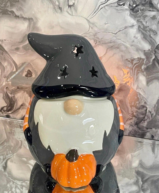 Halloween Gonk Oil Burner – Ceramic Pumpkin Wax Melt Burner, Witchy Autumn Home Decor
