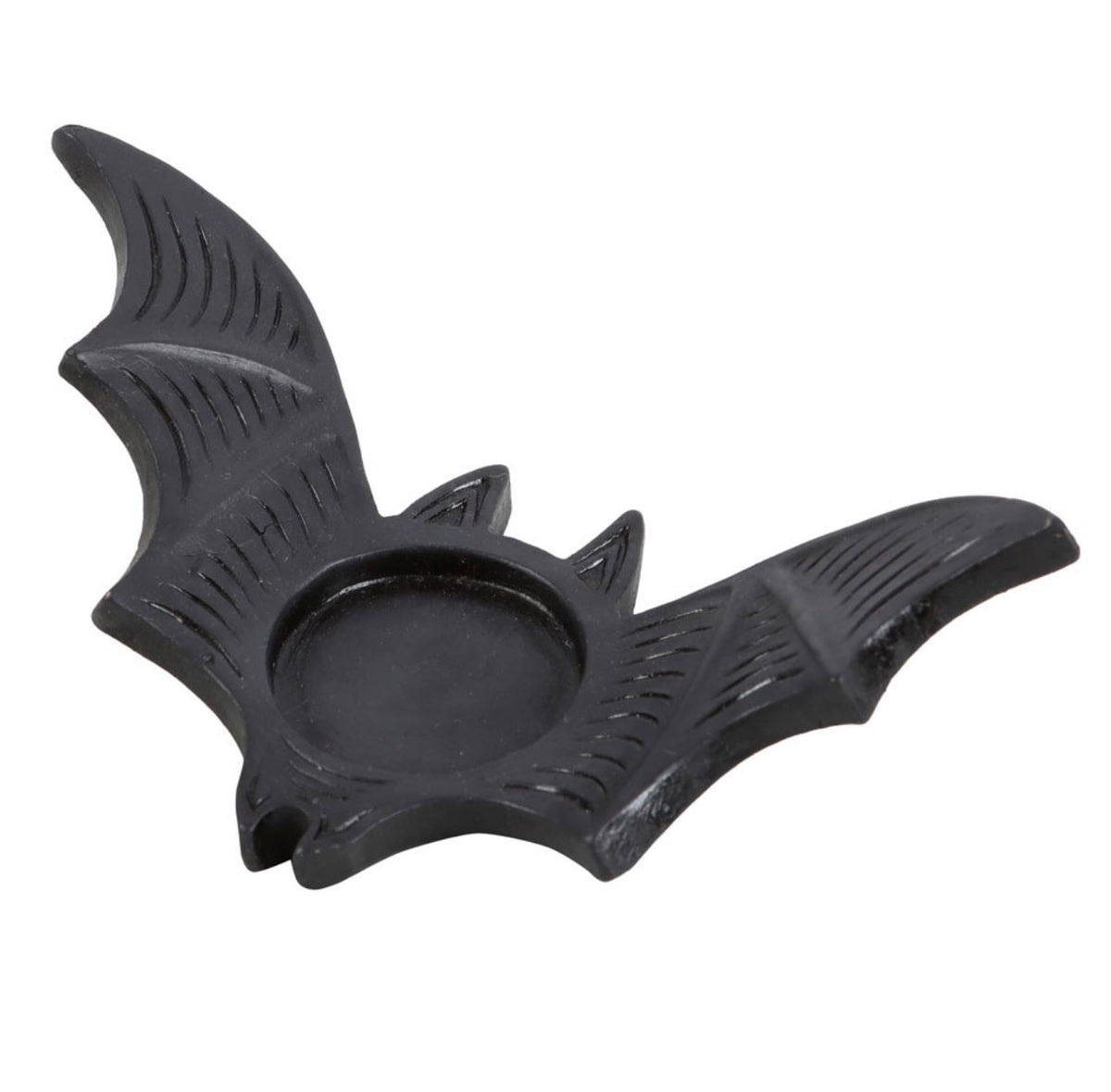 Black Bat Tealight Candle Holder – Gothic Halloween Decoration & Spooky Home Décor