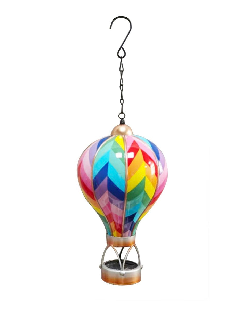 Solar Hot Air Balloon Lantern – Flickering Flame Effect LED Garden Light – Hanging Outdoor Decor – 6 Designs, 2 Sizes