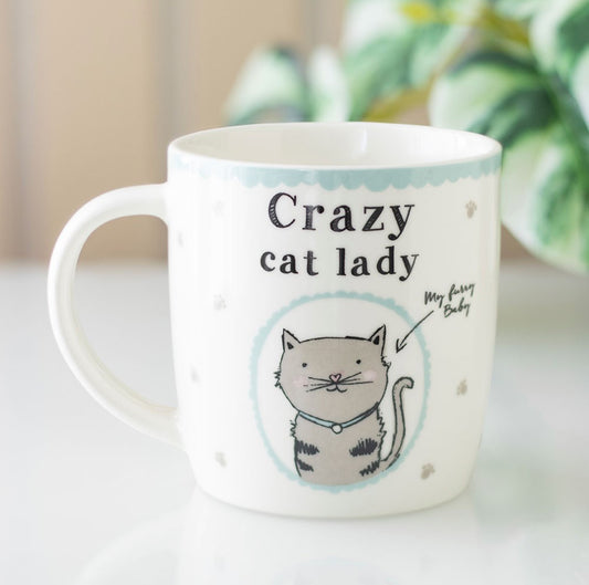 Crazy Cat Lady Mug – Funny Cat Lover Gift | My Furry Baby Design