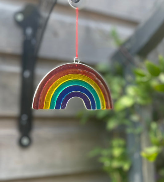 Rainbow Stained Glass Effect Sun Catcher Light catcher Hanging Window Decoration Tree Wind Spinner Pride Garden Gifts
