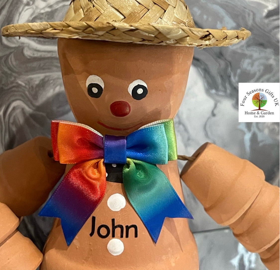 pride plant pot Rainbow Pride LGBTQ+ Inspired , Personalised Terracotta Plant Pot Flowerpot Man or Lady Wedding Anniversary Gifts